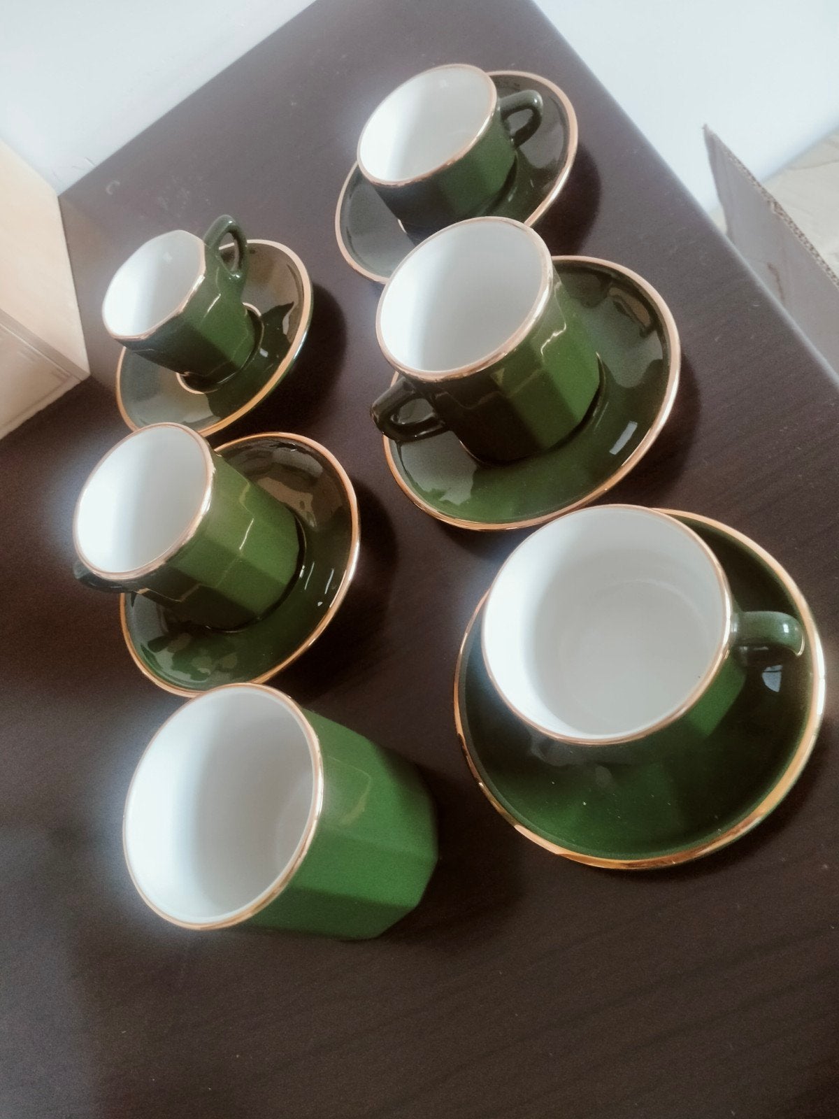 Art Deco Serviesgoed, Franse Koffieset en Kop en Schotels, Antiek en Kunst, Ophalen of Verzenden