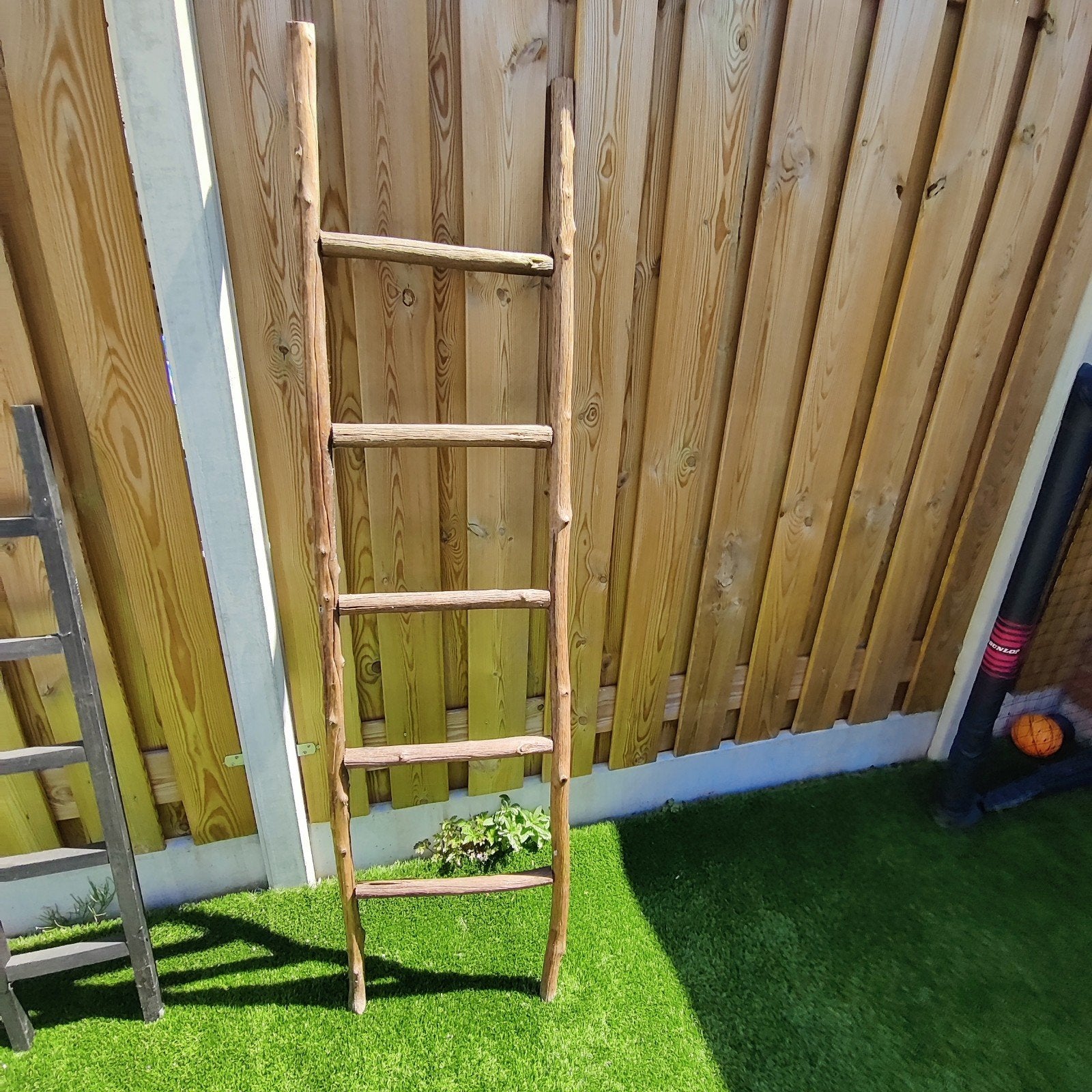 Rustieke houten decoratieladder - 170 cm, Huis en Inrichting, Ophalen, Hout, Gebruikt, Meerkleurig