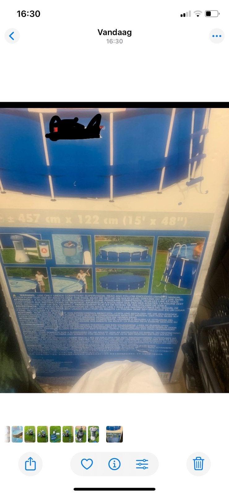 Te koop Bestway zwembad 4,57x1,22., Gebruikt, Rond, 300 cm of meer, Ophalen
