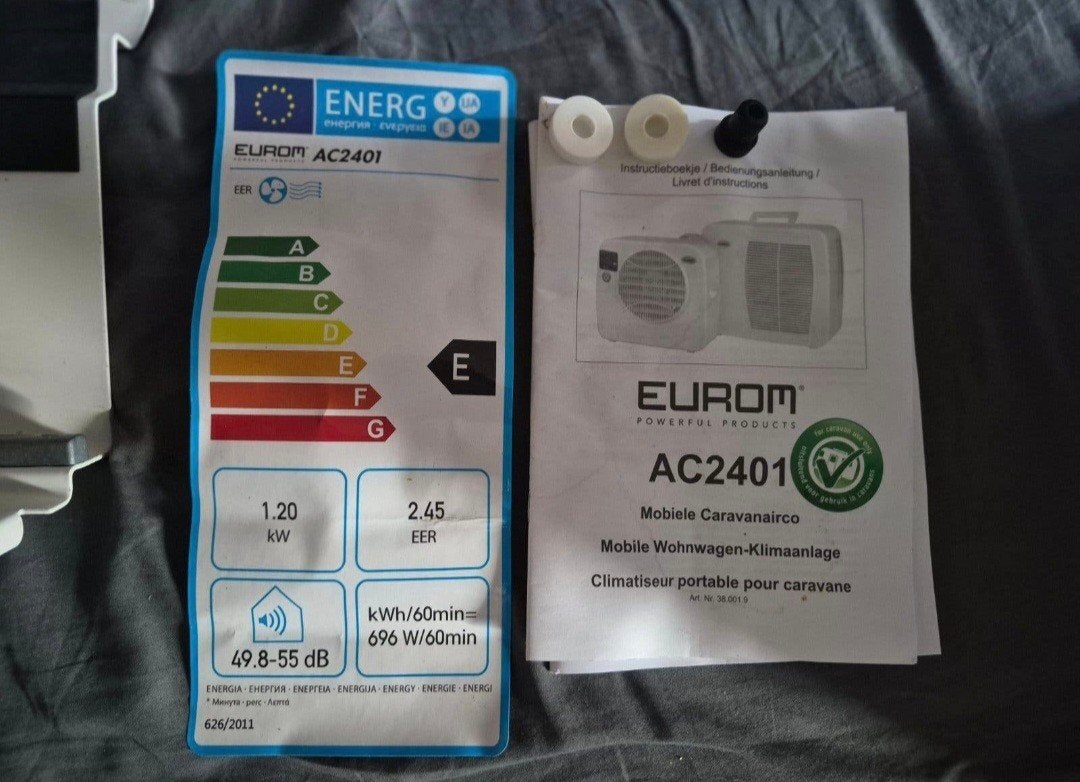 eurom ac 2401 split airco voor caravan of boot, Ophalen, Zo goed als nieuw