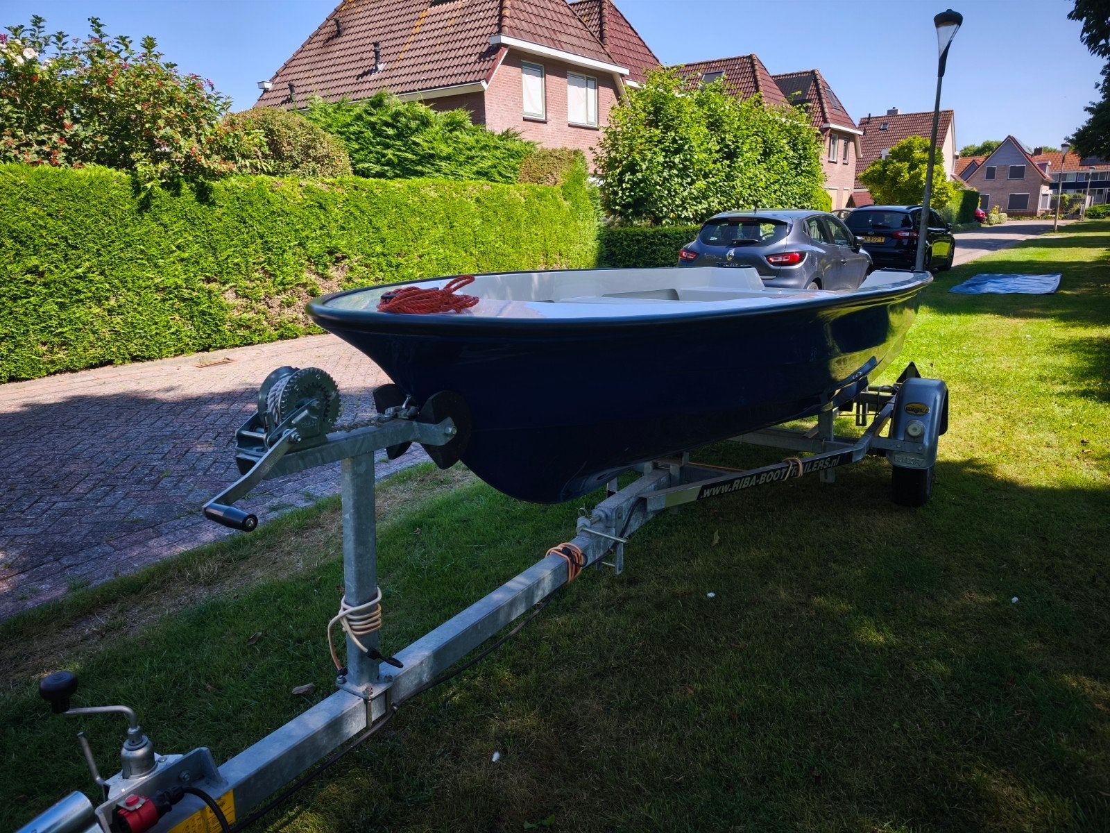 Te koop Verano 410 met 8 pk bb motor en Riba boottrailer, Ophalen, Overige merken, Tot 10 pk, Viertaktmotor