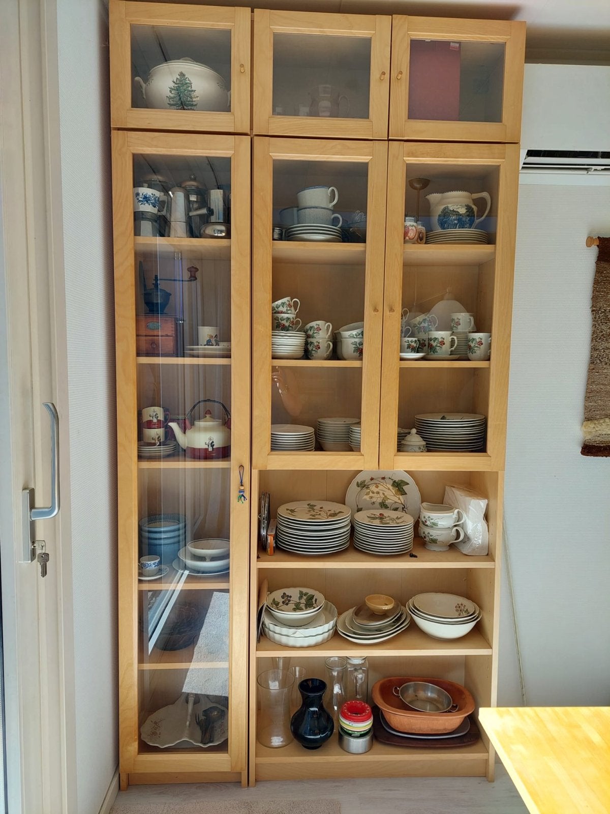 6X IKEA Billy grenen Houten vitrinekast deuren, Huis en Inrichting, Kasten | Boekenkasten, Gebruikt, 200 cm of meer, 25 tot 50 cm