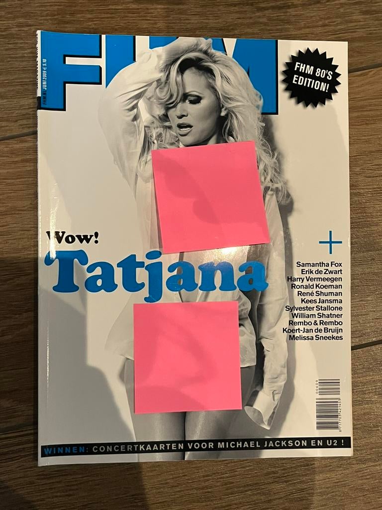 Tatjana Simic jaren '80 fhm magazine Silvester stalone, Ophalen of Verzenden, 1980 tot heden, Tijdschrift