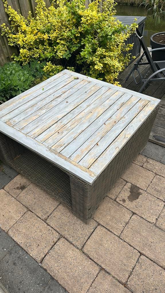 Salontafel tuin, Tuin en Terras, Tuintafels, Ophalen of Verzenden, Zo goed als nieuw, Rechthoekig, Hout