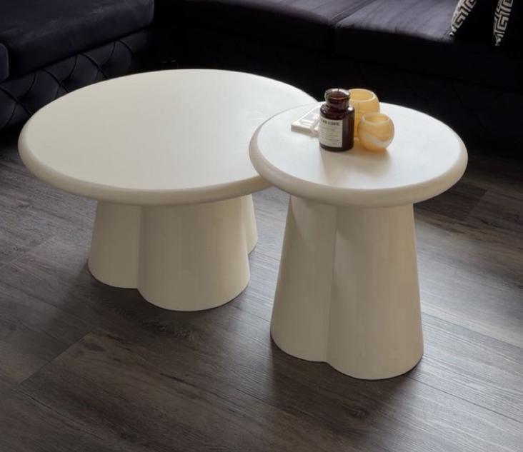 Salontafel 2 stuks, Ophalen, 50 tot 100 cm, 50 tot 75 cm, Rond
