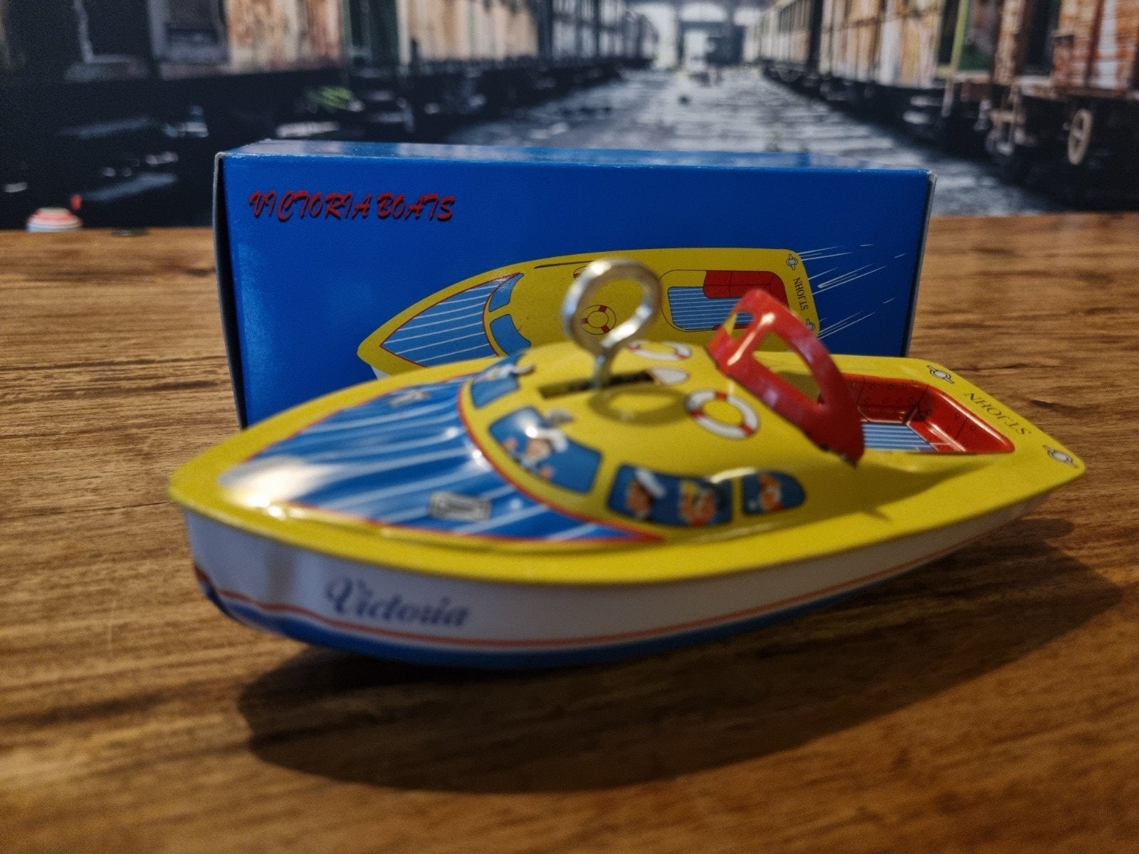 Victoria Boats blikken speelgoedboot met opwindmotor, Ophalen of Verzenden, Zo goed als nieuw