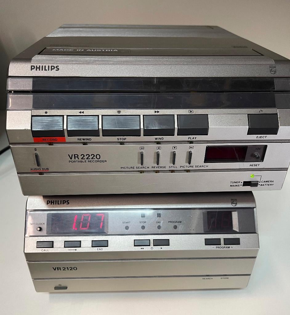 Philips VR2120/10 Portable Video2000 Recorder, N, Video 2000-speler of -recorder, Ophalen of Verzenden, Philips