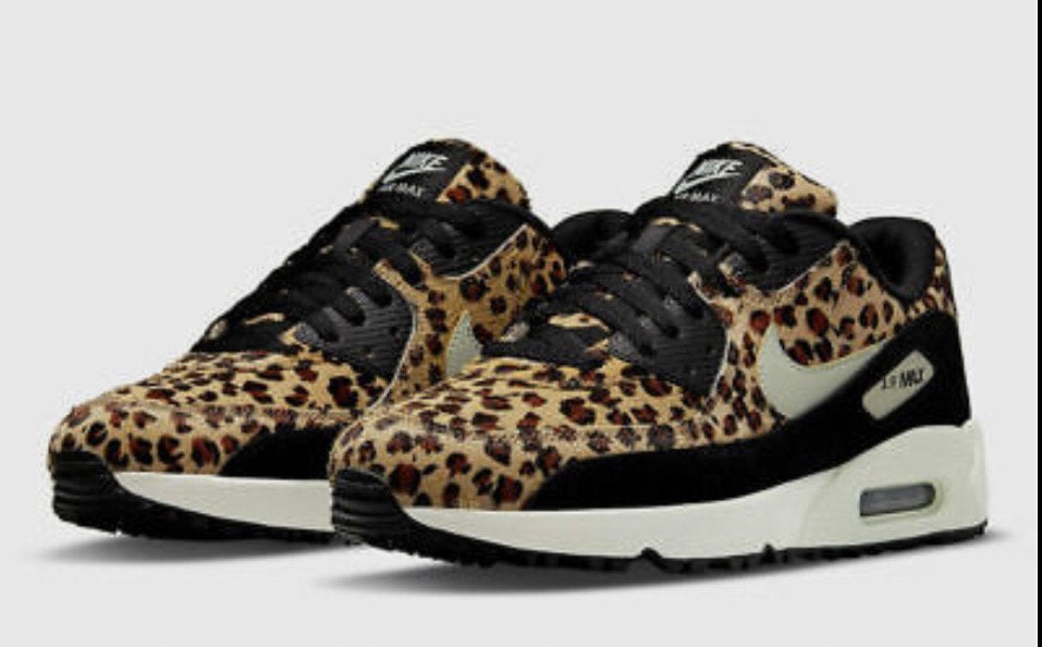 Nieuwe Nike Air Max 90 NRG Golf “LEOPARD” maat 45 AFGEPRIJSD, Verzenden, Zwart, Nieuw, Sneakers of Gympen