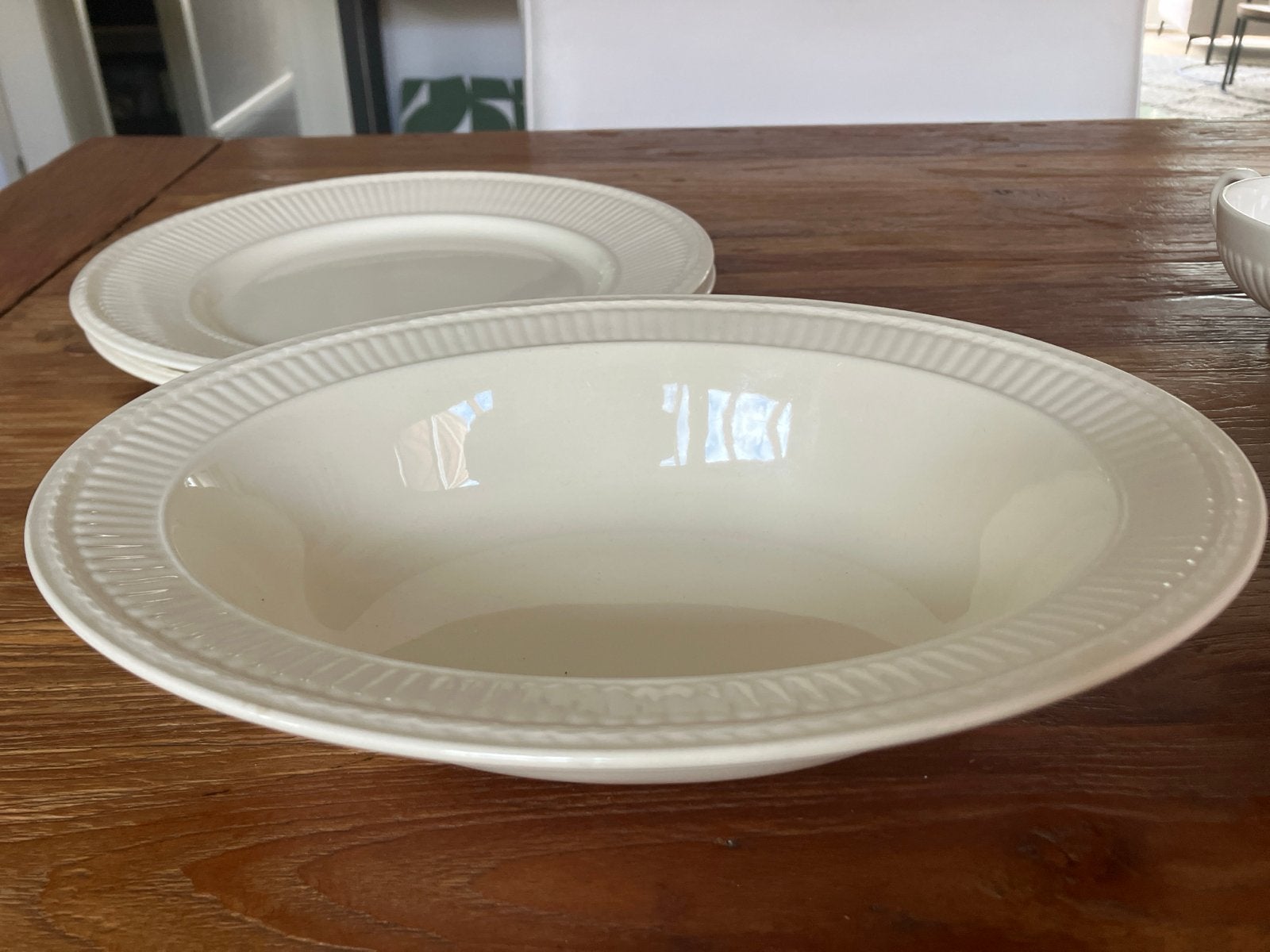 Edme Wedgwood groenteschaal - Puntgaaf, Klassiek, Ophalen of Verzenden, Wedgwood, Porselein