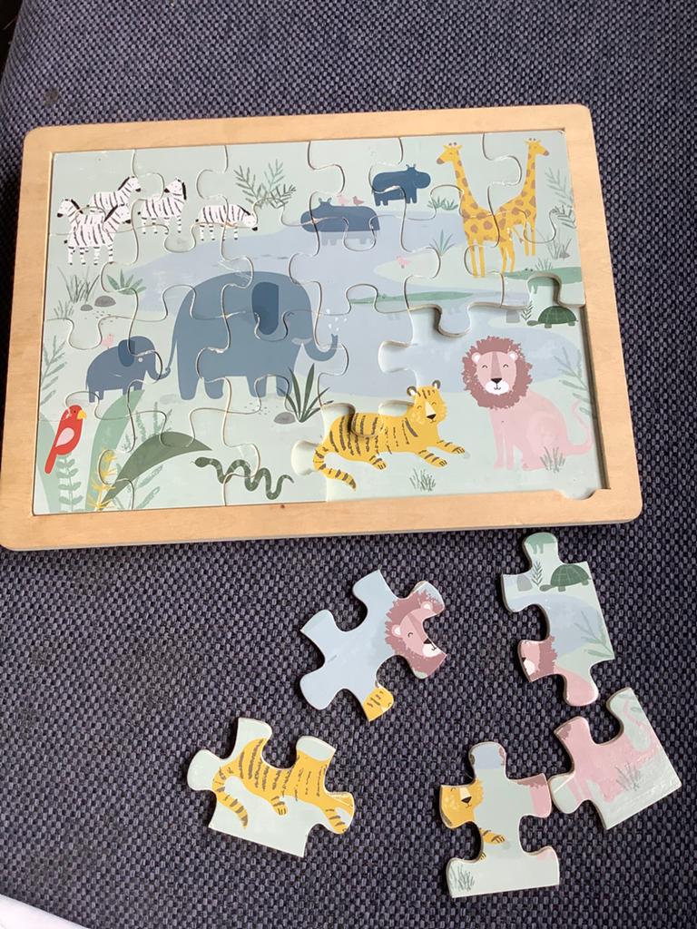 Dille en kamille houten legpuzzel safari puzzel 24 stukjes, Ophalen of Verzenden