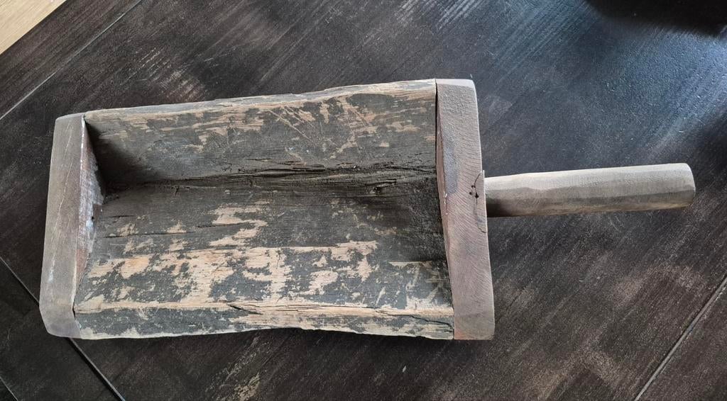 Antieke houten graanschep - Rustieke decoratie, Ophalen of Verzenden
