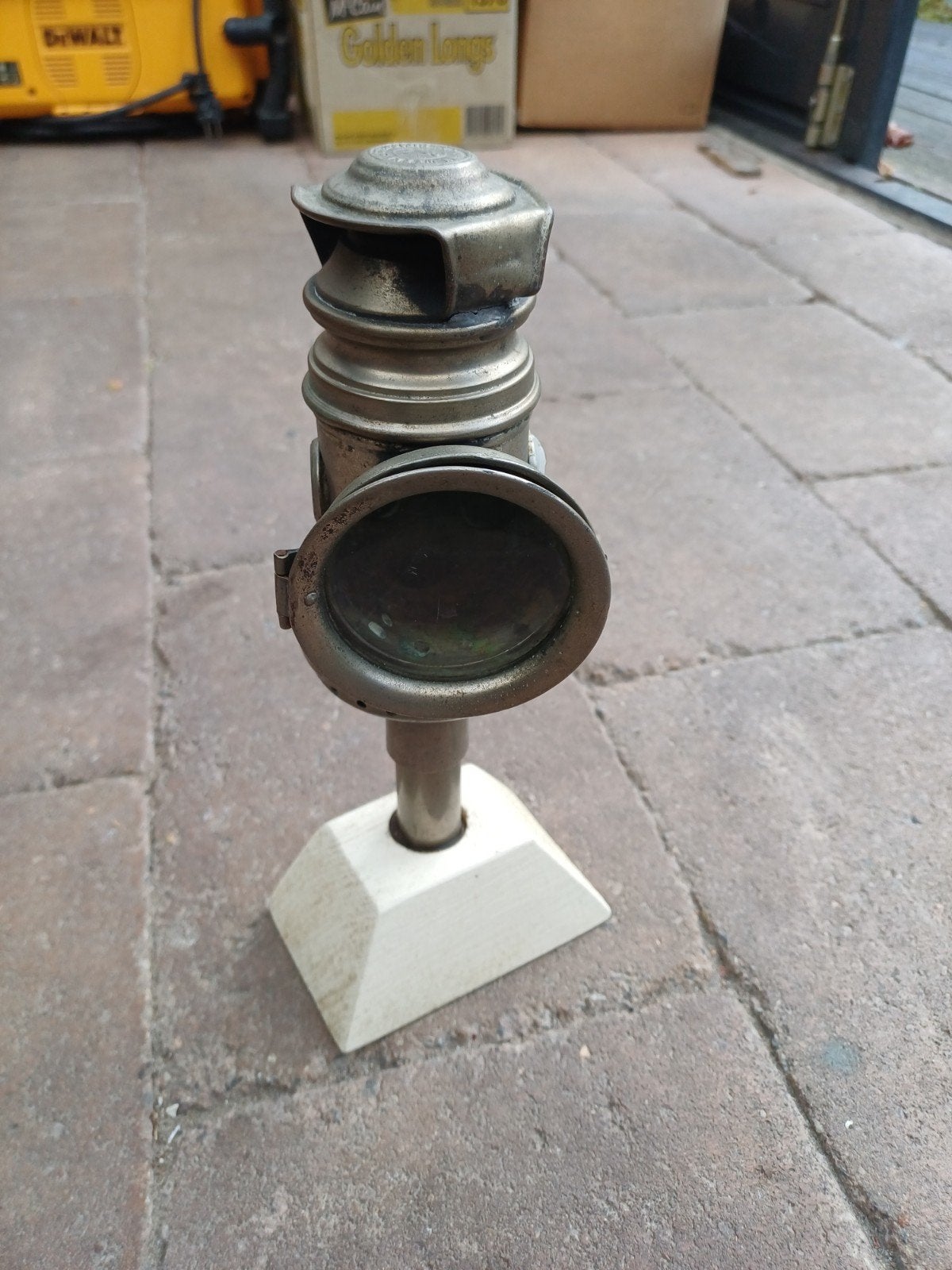 Antieke fiets carbidlamp, Ophalen of Verzenden