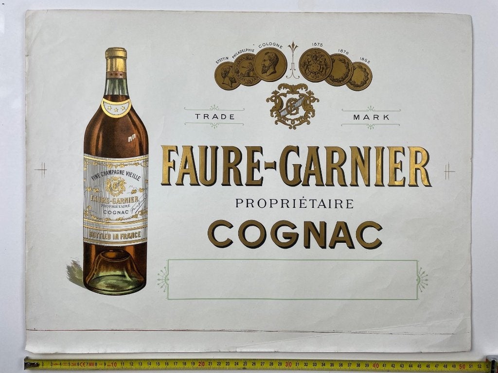 poster cognac Faure Garnier, Verzamelen, Ophalen of Verzenden, Zo goed als nieuw, A1 t/m A3