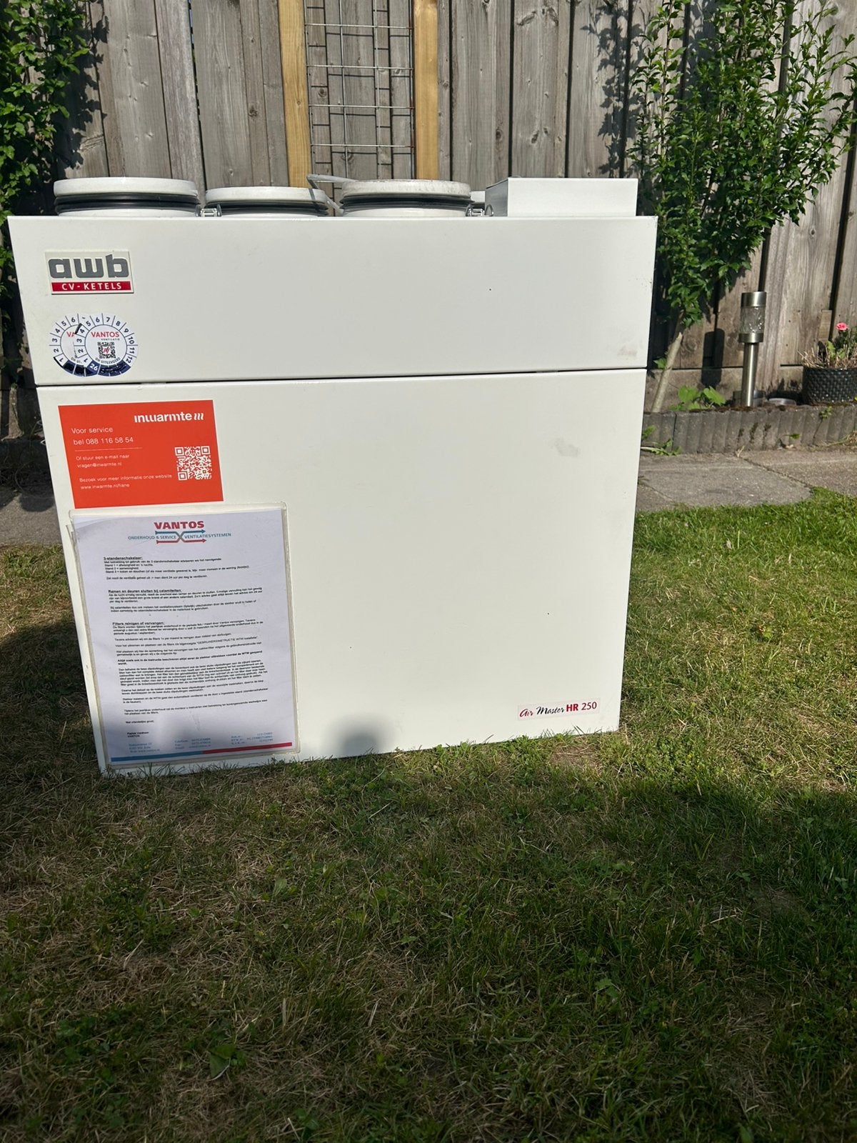 WTW unit AWB Airmaster HR 250, Ophalen, Gebruikt, Ventilator en Afzuiger