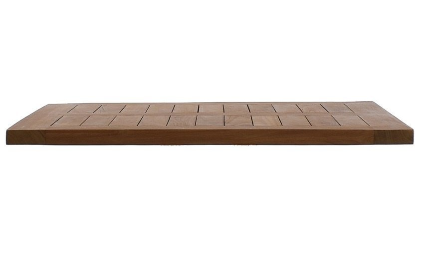 Terrastafel teak vierkant 70x70cm gietijzer 4-poot onderstel, Info@edvonline.nl, Inductorstraat 9b 3903 KA Veenendaal, Nieuw, Ophalen of Verzenden