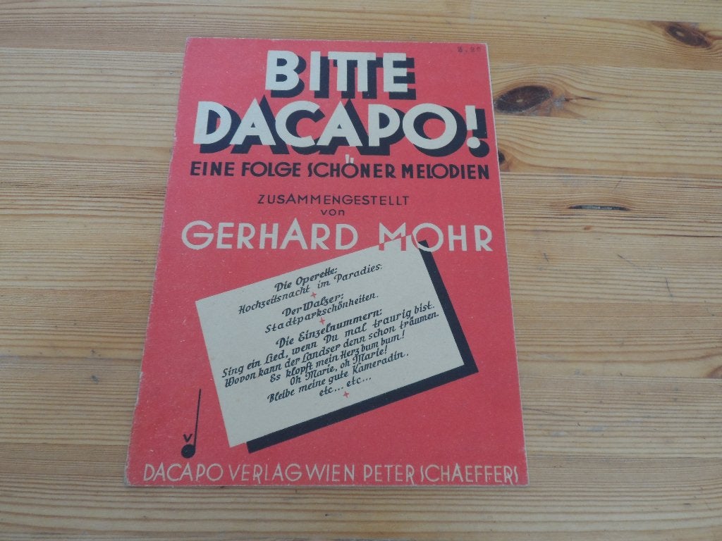 Bitte dacapo - gerhard mohr, Piano, Gebruikt, Ophalen of Verzenden, Artiest of Componist