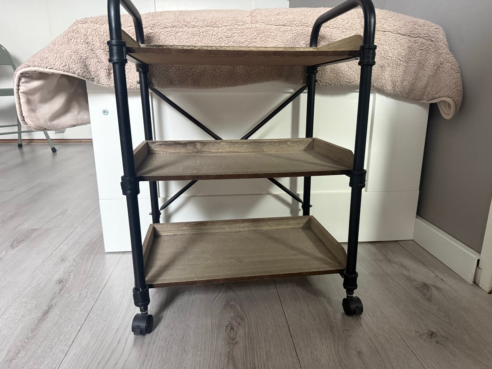 Industriële serveerwagen/trolley met 3 planken, Ophalen, Gebruikt