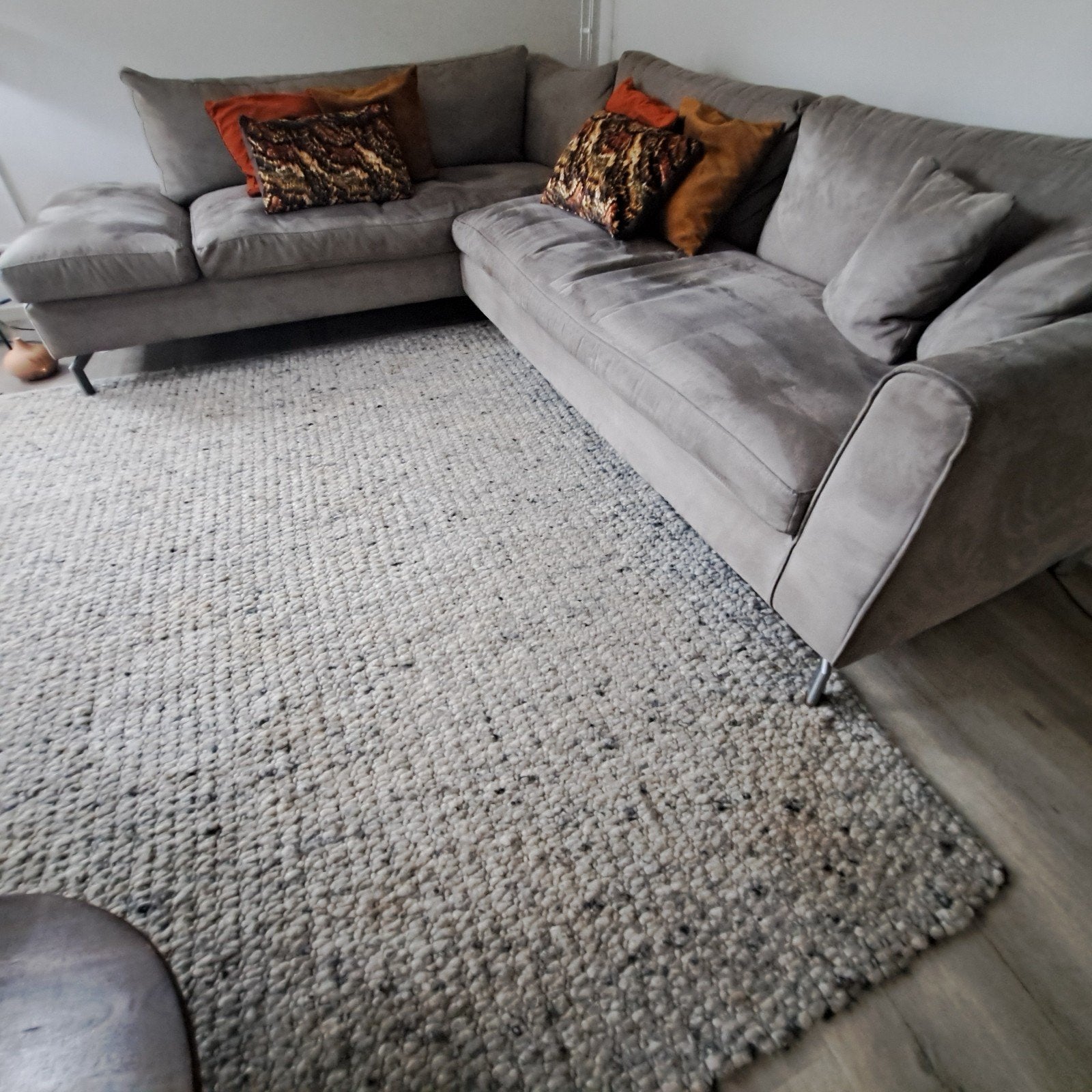 Royale stoffen hoekbank - 3.00 x 2.35 mtr., Ophalen, Gebruikt, Hoekbank, 300 cm of meer