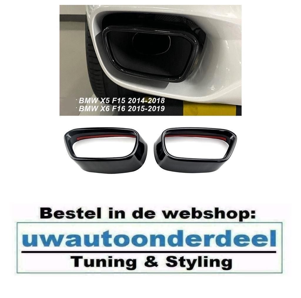 Enkel Zwart Black uitlaat trim Voor Bmw X5 F15 X6 F16