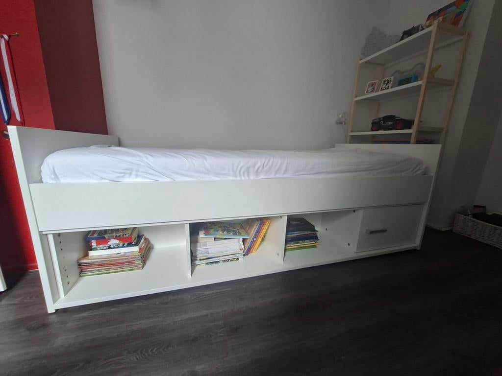 Eenpersoonsbed, Ophalen, Gebruikt, 90 cm, Eenpersoons