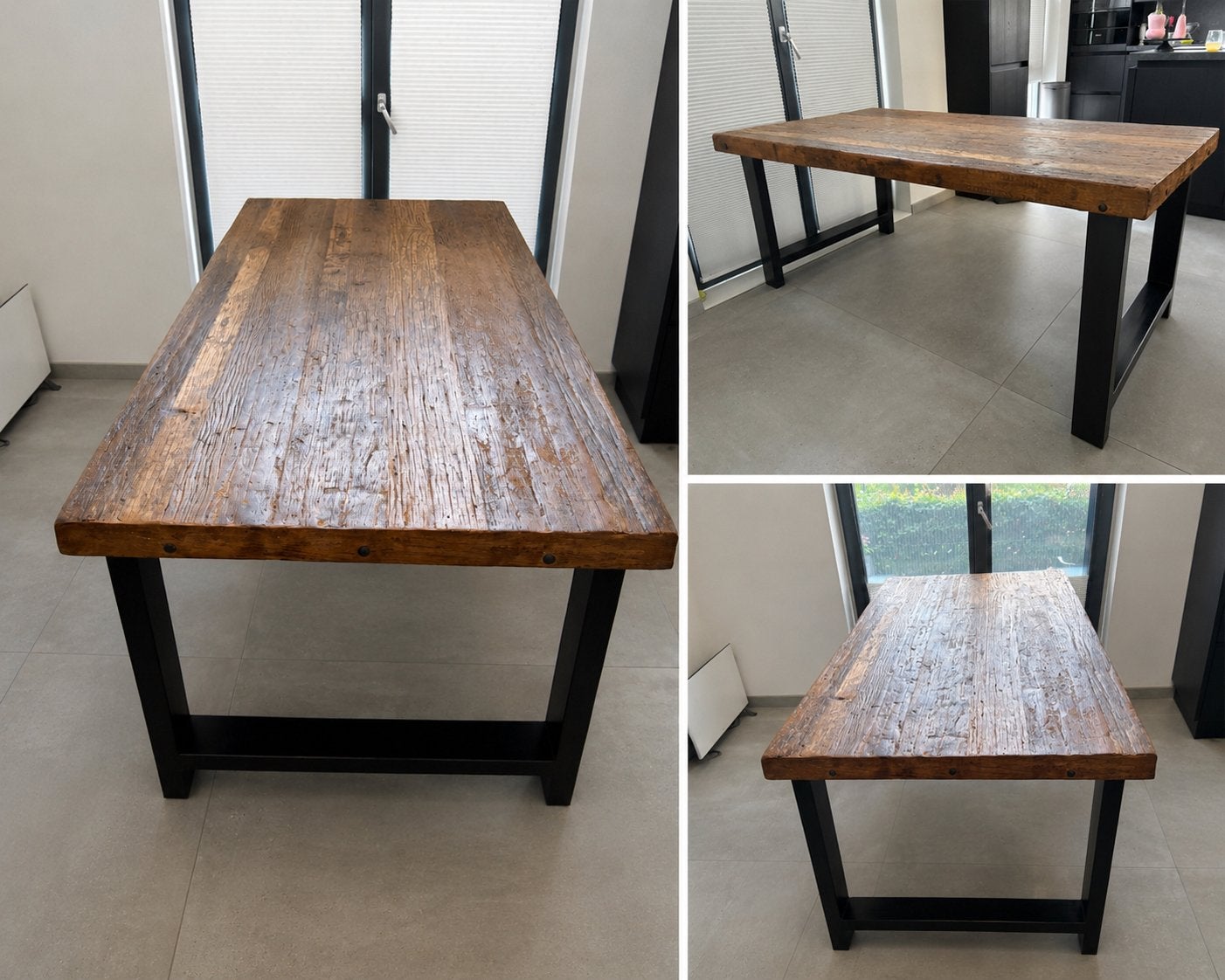 Prachtige robuuste houten eettafel Urban collectie 180x95x79, Ophalen, Gebruikt, 50 tot 100 cm, 150 tot 200 cm