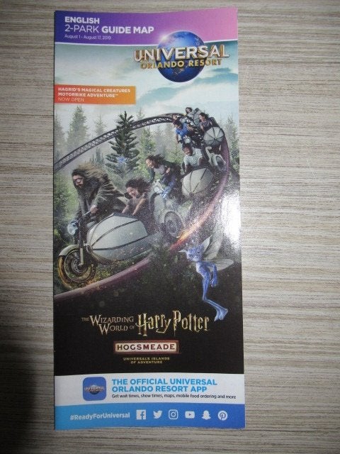 Park plattegrond /2-Park guidemap Universal Orlando aug 2019, Drie personen of meer, Overige typen