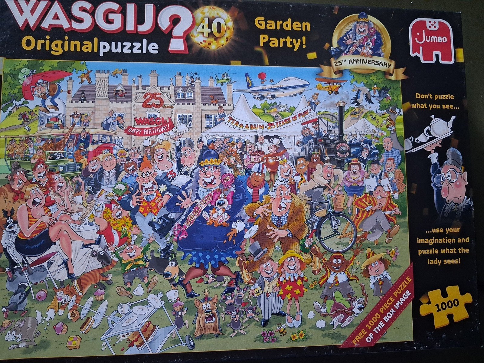 Wasgij Original 40 Garden Party! 1000 stukjes puzzel, Hobby en Vrije tijd, Denksport en Puzzels, Ophalen, Zo goed als nieuw