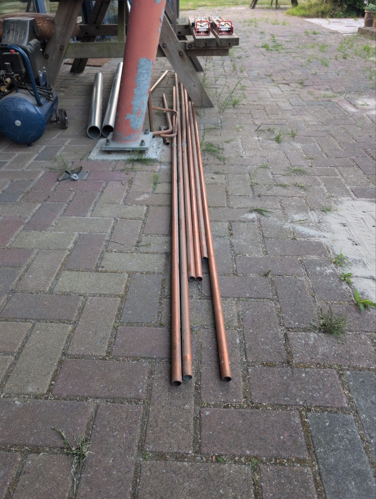 Minstens 20 meter koperbuis  22mm, Ophalen, Nieuw, Koper of Messing