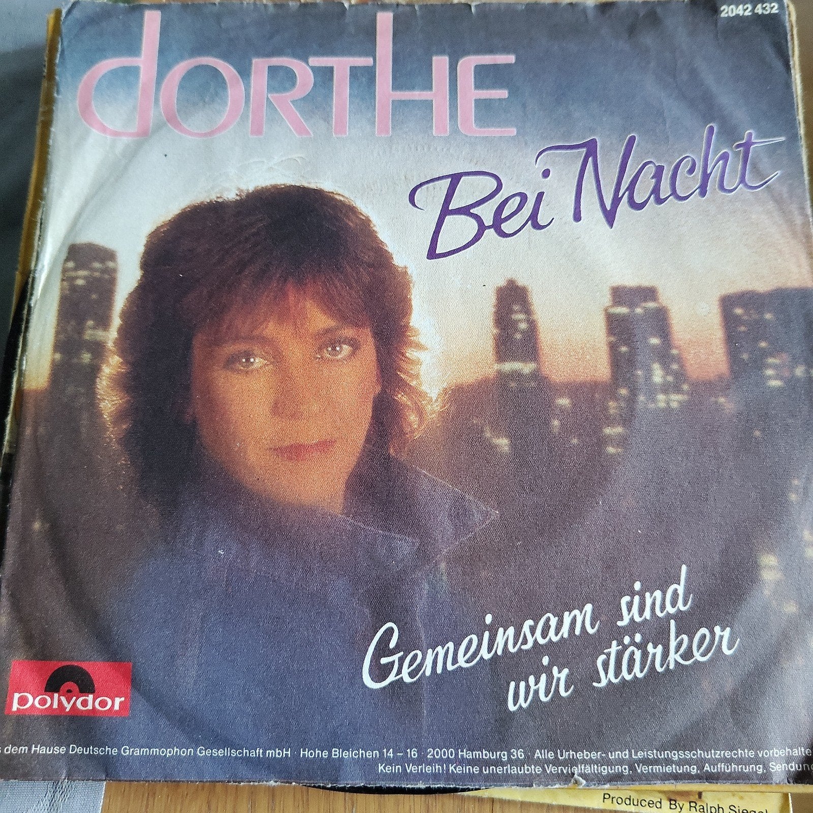 Dorthe - Bei Nacht /Gemeinsam sind wir stärker (Vinyl Single, Gebruikt, 7 inch, EP, Schlager