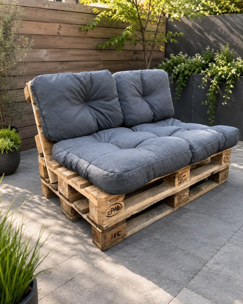 Stevige palletbank 120 cm - NIEUW, Ophalen of Verzenden, Nieuw, Hout