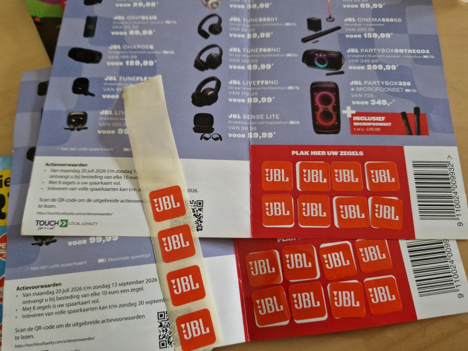 2,5 kaart JBL zegels voor grote korting op JBL, Jumbo, Ophalen of Verzenden