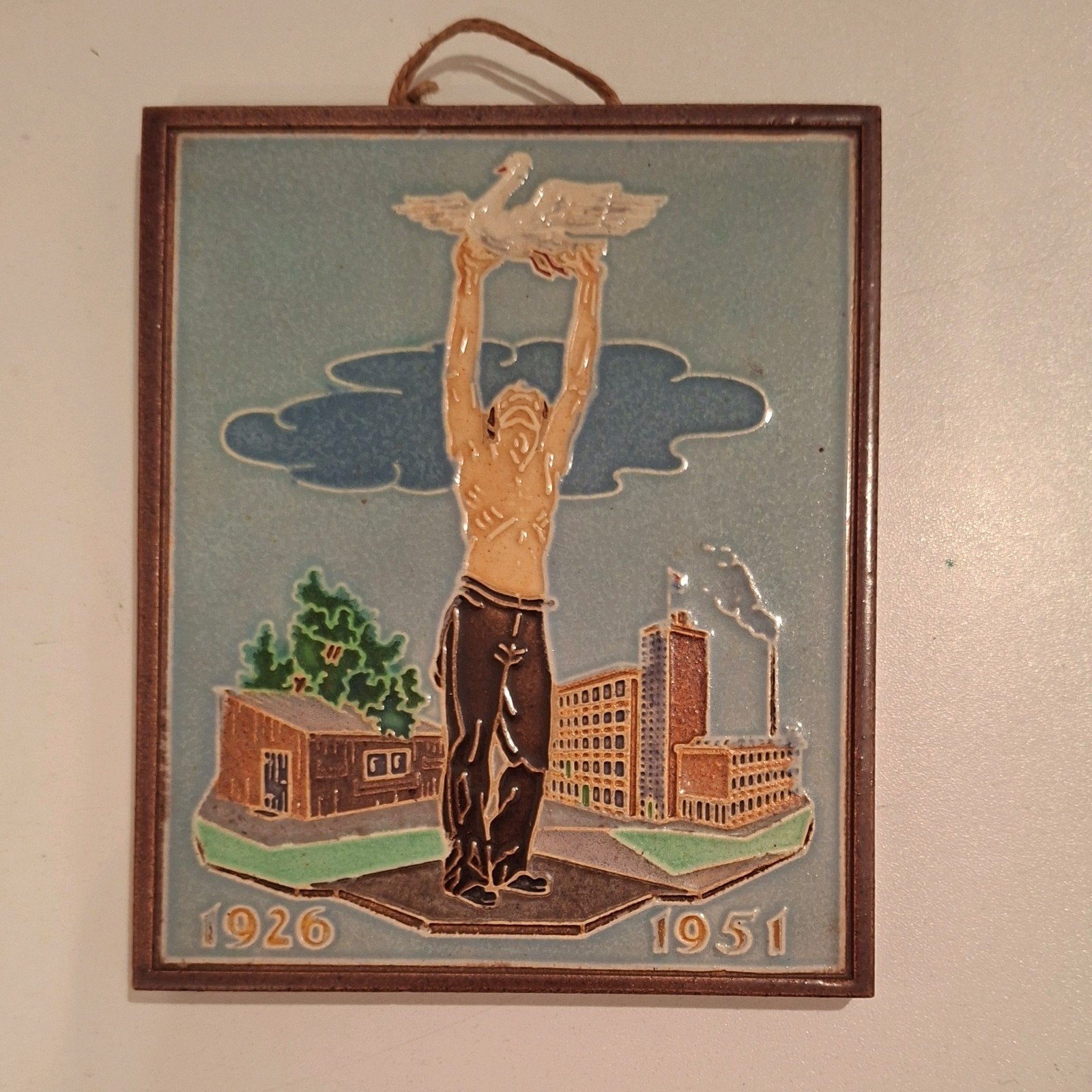 Van der Heem N.V. 25-jarig jubileum tegel 1926-1951, Antiek en Kunst, Ophalen of Verzenden