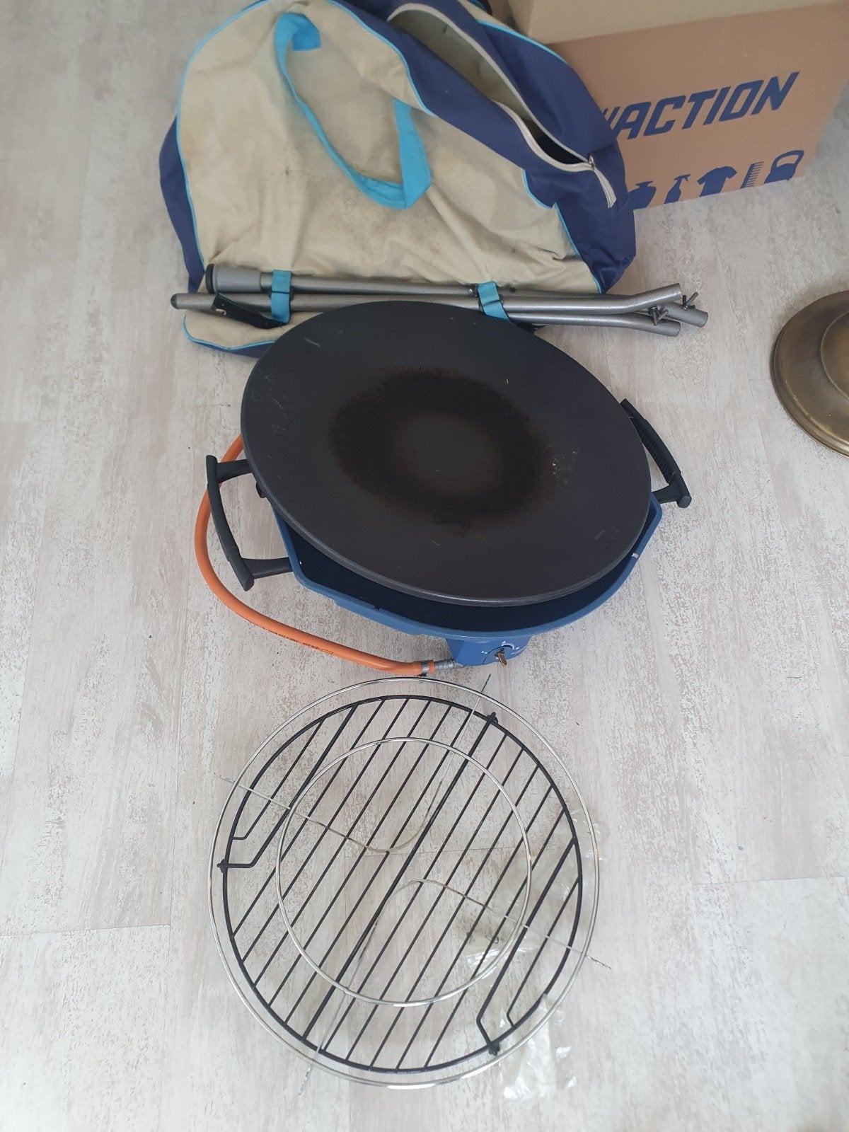 Camping kooktoestel met grill en draagtas, Ophalen