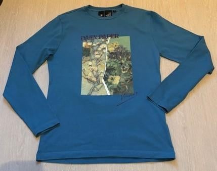 DAILY PAPER T-Shirt Limited Edition VAN GOGH MUSEUM, maat S, Blauw, Ophalen of Verzenden, Zo goed als nieuw, Daily Paper