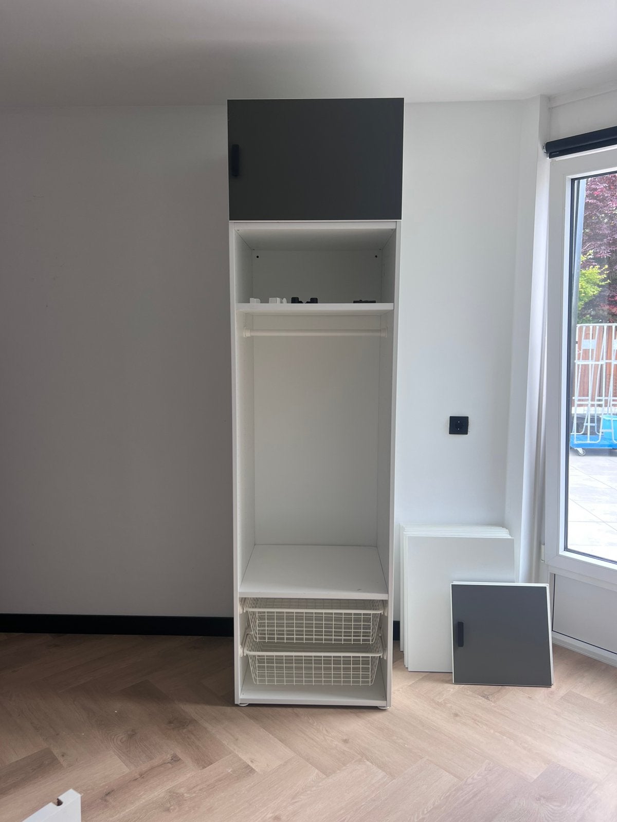 Ikea platsa kast met lades en boven kast, Ophalen, Gebruikt, 200 cm of meer, 50 tot 100 cm