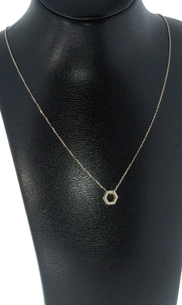 Nieuwe 14k anker ketting goud dame zirkonia hanger briljant, Voordeelsieraden, Nieuw, Ophalen of Verzenden, Met edelsteen