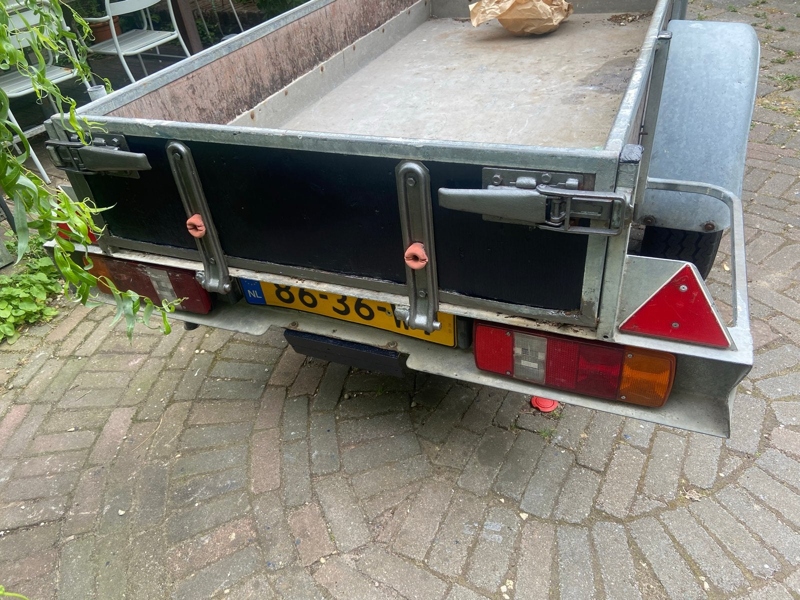 Solide gegalvaniseerde aanhangwagen  200x 100, Ophalen, Gebruikt