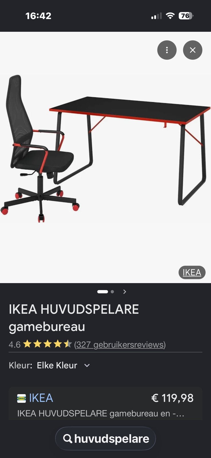 Een nog nieuw bureau in doos, Ophalen, Zwart, Nieuw, IKEA