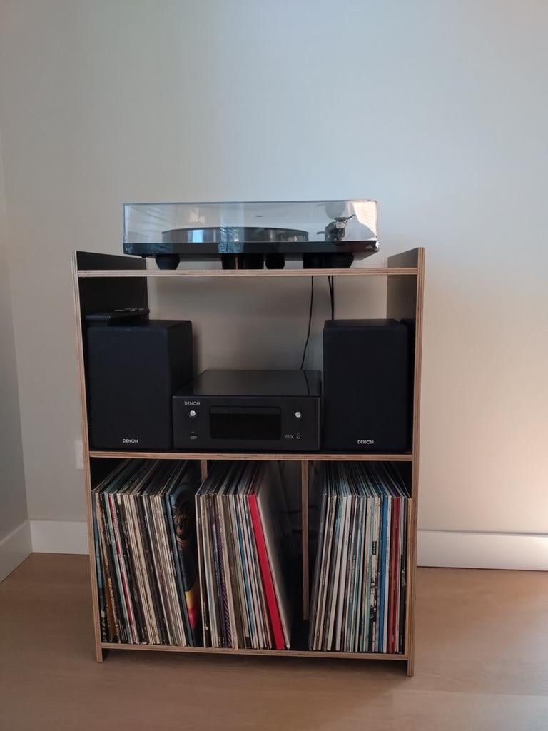 Betonplex platenkast voor vinyl en apparatuur, Huis en Inrichting, Ophalen, Gebruikt