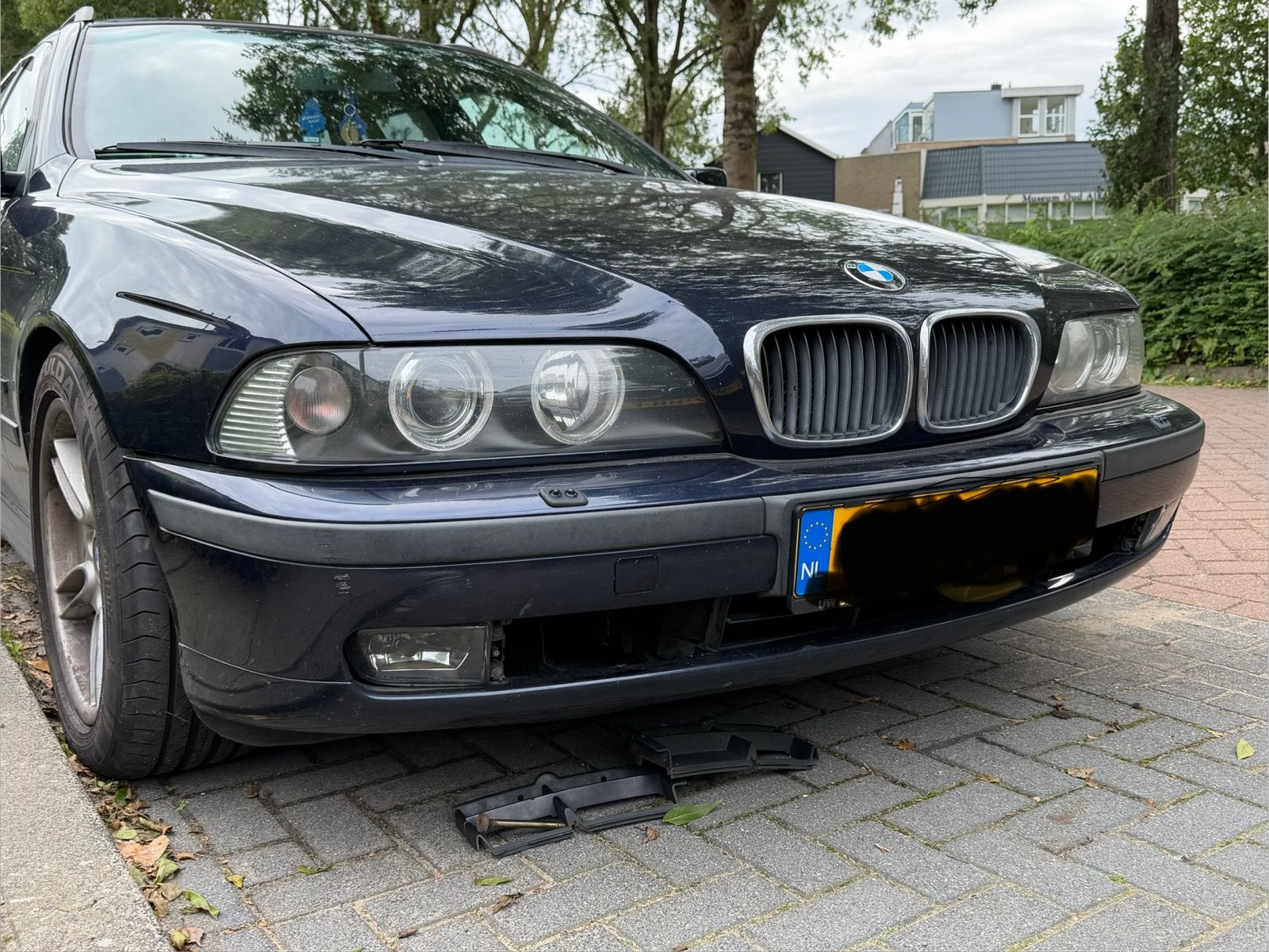 Voorbumper Bmw e39 orientblauw, Ophalen, Gebruikt, Voor, Bumper
