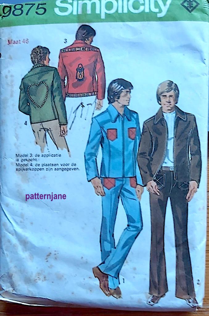 Simplicity 9875 - pak voor de man - patroon maat 46, Hobby en Vrije tijd, Overige merken, Overige typen, Verzenden, Man