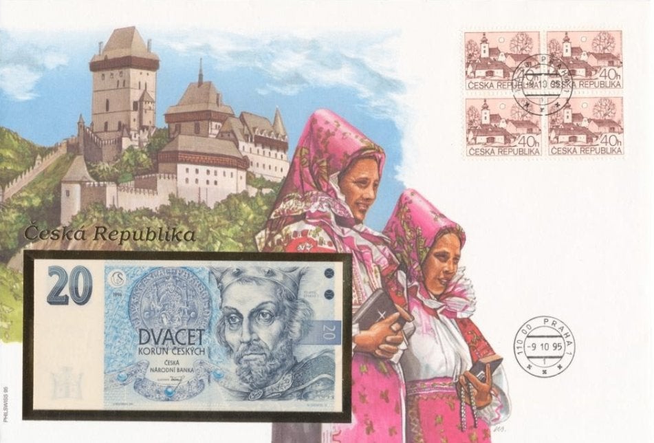 Tsjechië Numisbrief 1995, Postzegels en Munten, Ophalen of Verzenden, Overige landen, Gestempeld