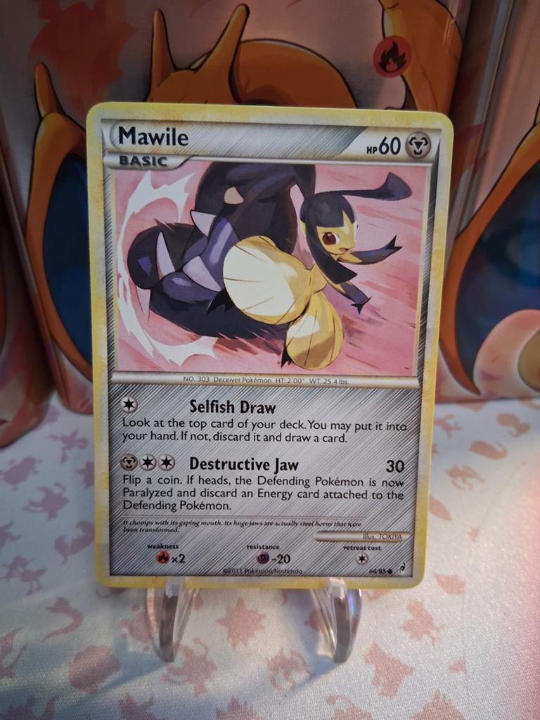 Mawile Pokémon Kaart - Basic HP 60 hgss vintage, Ophalen of Verzenden, Gebruikt, Losse kaart