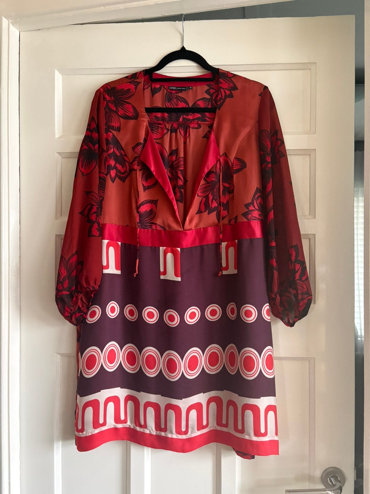 Didi vrolijke jurk XL rood, Maat 46/48 (XL) of groter, Didi, Ophalen of Verzenden, Zo goed als nieuw