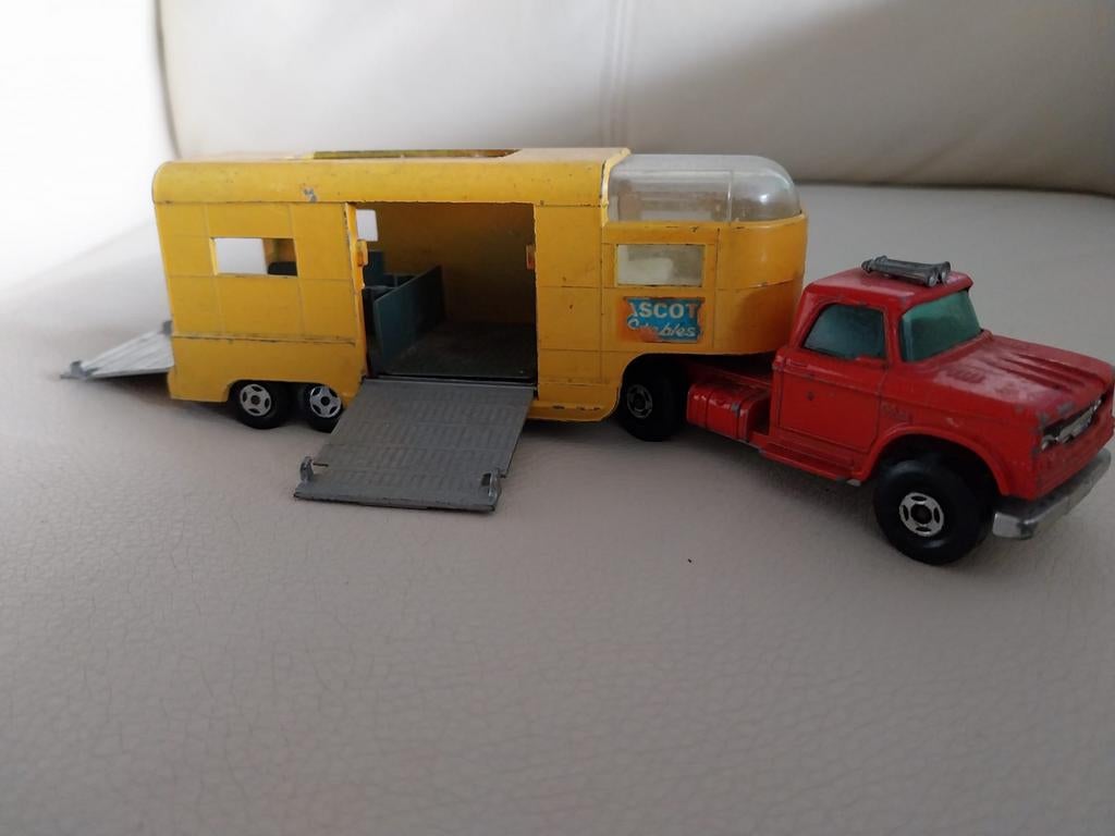 Vintage Matchbox superkings K-18 Dodge tractor + horse van, Ophalen of Verzenden, Zo goed als nieuw