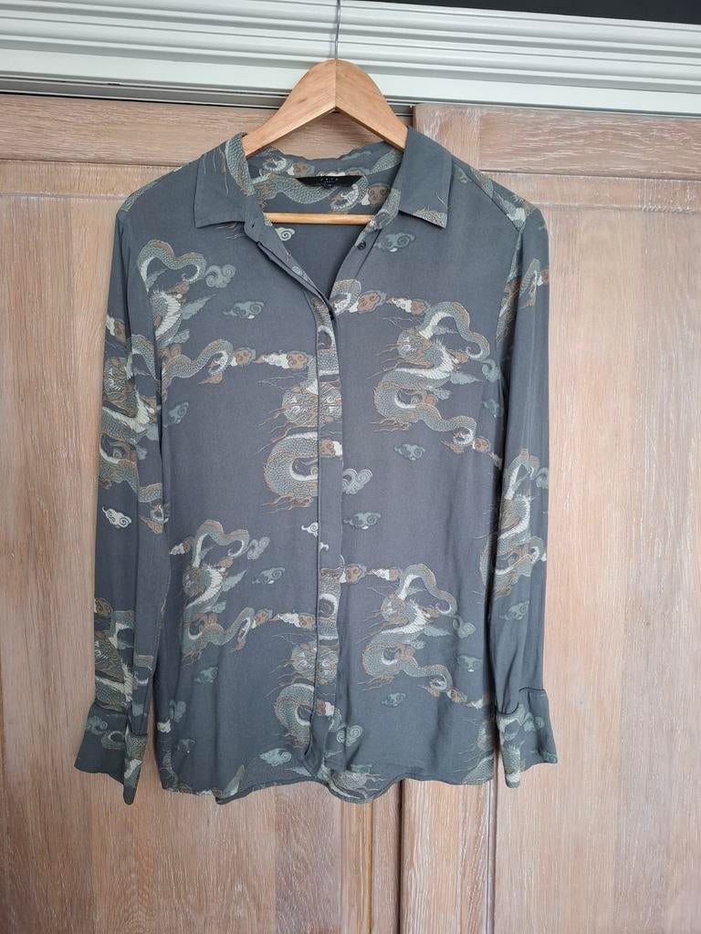 Mooie Yaya blouse met drakenprint - Maat 36, Kleding | Dames, Ophalen of Verzenden, Zo goed als nieuw, Yaya, Maat 36 (S)