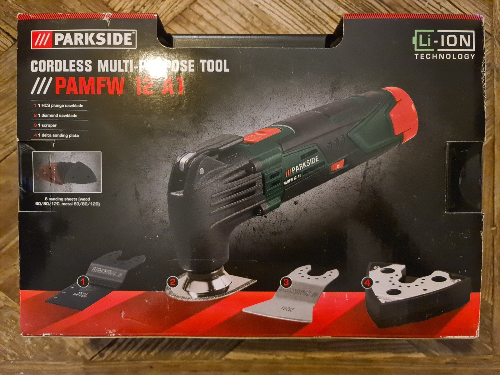 Parkside Accu Multitool PAMFW 12 A1 Li-Ion nieuw, Doe-het-zelf en Verbouw, Ophalen of Verzenden, Nieuw, Multitool, Parkside