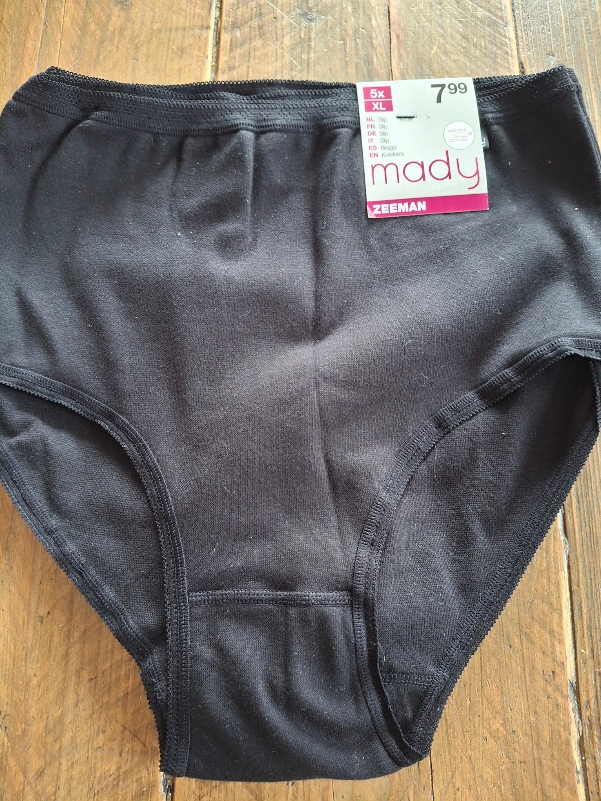 Mady Zeeman slips, wit en zwart, maat XL, 5 stuks, Zeeman, Ophalen of Verzenden, Wit, Slip