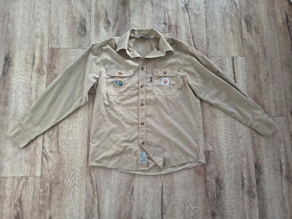 Mooie beige scoutingblouse, Scouts uniform, Scoutfit, 164., Onb, Ophalen of Verzenden, Kleding, Onb