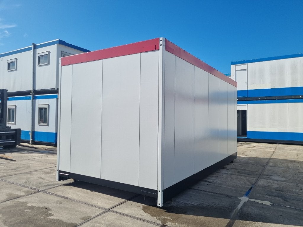 2 X Algeco Flesh Sanitair Unit Wastoggen Trespa wanden, Ophalen